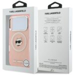 Case Karl Lagerfeld IML Choupette Head Logo MagSafe for iPhone 17 Pro Max pink - imagine 8
