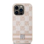 DKNY DKHCP14LPCPTSSP iPhone 14 Pro 6.1 inch pink hardcase Leather Checkered Mono Pattern & Printed S - imagine 3