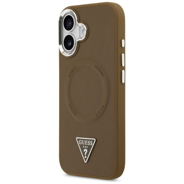 Guess Triangle Logo MagSafe case for iPhone 17 brown - imagine 2