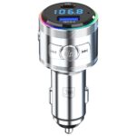 3MK Hyper Car Power Transmitter 48W QC PD PPS USB-C/USB-A with Audio Transmitter Silver - imagine 3