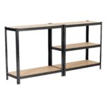 Extralink Metal Storage Rack 180x90x40 Black - imagine 3