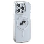 Karl Lagerfeld KLHMP15LHLSKCH iPhone 15 Pro 6.1" white hardcase IML Metal Karl&Choupette Head - imagine 4