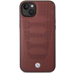 Etui BMW BMHCP14S22RPSR iPhone 14 / 15 / 13 6.1" burgundowy/burgundy Leather Seats Pattern - imagine 3