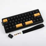 Mechanical keyboard Epomaker TH40 Wisteria Linear Switch black-gold - imagine 3