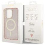 Guess GUHMP14LHCMCGP iPhone 14 Pro 6.1" pink hardcase Glitter Gold MagSafe - imagine 8