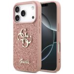 Guess Fixed Glitter Big 4G Case for iPhone 17 Pro Pink