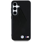 Case BMW Leather Oversized Stripes MagSafe for Samsung Galaxy S25 black - imagine 3