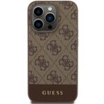 Guess GUHCP15XG4GLBR iPhone 15 Pro Max 6.7" brown hardcase 4G Stripe Collection - imagine 3