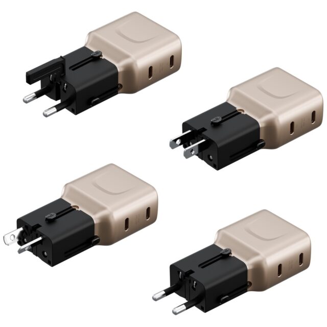 Wall charger Energea TravelGo Adapter 45 2xUSB-C 45W gold-black - imagine 2