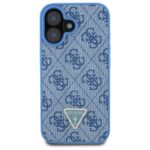 Guess GUHCP16SP4TDSCPB iPhone 16 6.1" blue hardcase Leather Metal Logo Strass Crossbody - imagine 3