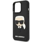 Karl Lagerfeld KLHCP14LKH3DBK iPhone 14 Pro 6,1" black hardcase 3D Rubber Karl`s Head - imagine 6