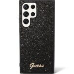 Guess GUHCS23LHGGSHK S23 Ultra S918 black hard case Glitter Script - imagine 2