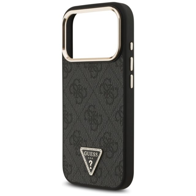 Case Guess 4G Triangle Logo MagSafe for iPhone 17 Pro black gold - imagine 6