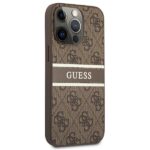 Guess GUHCP13L4GDBR iPhone 13 Pro / 13 6"1  brown hardcase 4G Stripe - imagine 4