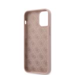 Guess GUHCP12SLSTMLP iPhone 12 mini 5,4" light pink hardcase Silicone Triangle Logo - imagine 9