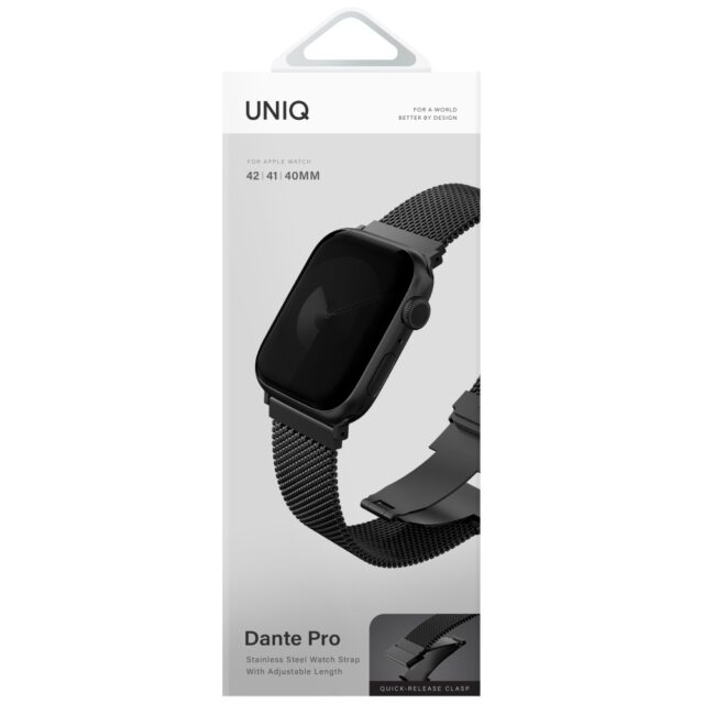 Strap UNIQ Dante Pro for Apple Watch 42/41/40mm Stainless Steel graphite black - imagine 3