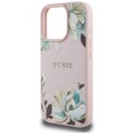 Case Guess Grained Printed Flower Pattern MagSafe for iPhone 16 Pro pink - imagine 6