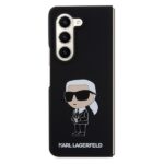 Karl Lagerfeld KLHCZFD5SNIKBCK Z Fold5 hardcase black Silicone Ikonik - imagine 2