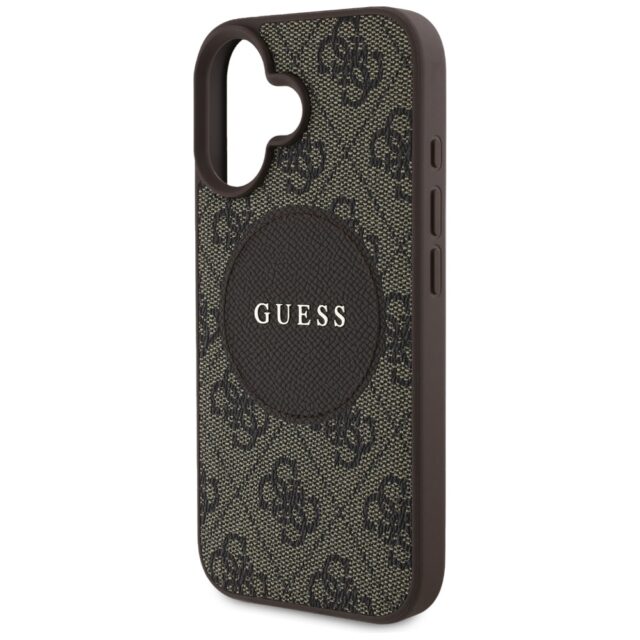 Case Guess 4G Circle Classic Logo MagSafe for iPhone 16 brown - imagine 6