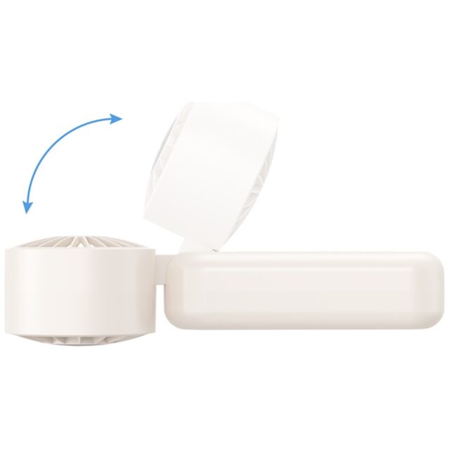 Hand fan USAMS Mini ZB352 1200mAh folding beige - imagine 6