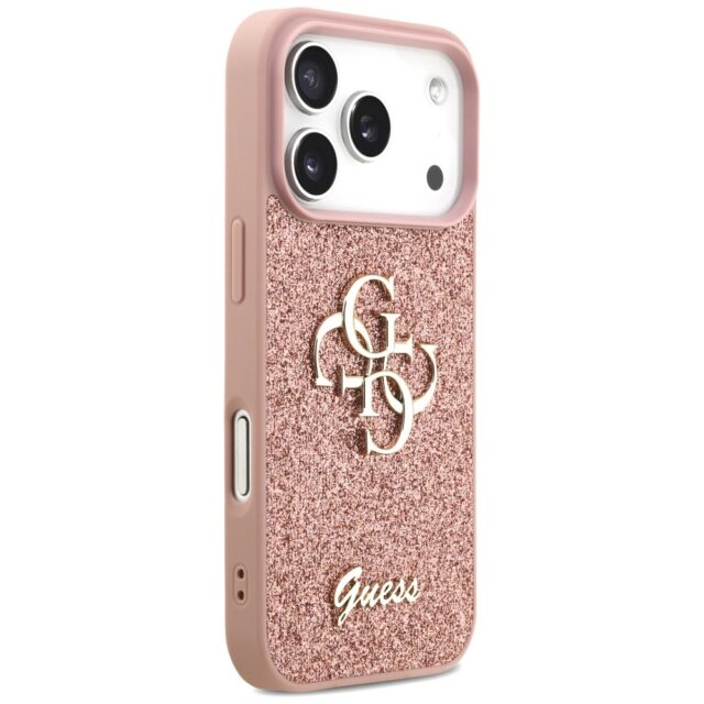 Guess Fixed Glitter Big 4G Case for iPhone 17 Pro Pink - imagine 4