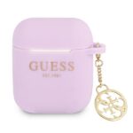 Guess  GUA2LSC4EU AirPods cover purple Silicone Charm 4G Collection