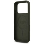 Case Guess Silicone Triangle Logo MagSafe for iPhone 17 Pro khaki - imagine 7