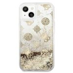Guess GUHCP13SLGPEGO iPhone 13 mini 5,4" gold hardcase Peony Liquid Glitter - imagine 3