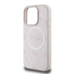 Guess GUHMP16LPSAPSMEP iPhone 16 Pro 6.3" pink hardcase Saffiano Peony Classic Logo MagSafe - imagine 6