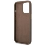 Guess GUHCP14LHG4SHW iPhone 14 Pro 6,1" brown hard case 4G Vintage Gold Logo - imagine 7