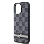 DKNY DKHCP14XPCPTSSK iPhone 14 Pro Max 6.7 inch black hardcase Leather Checkered Mono Pattern & Prin - imagine 6