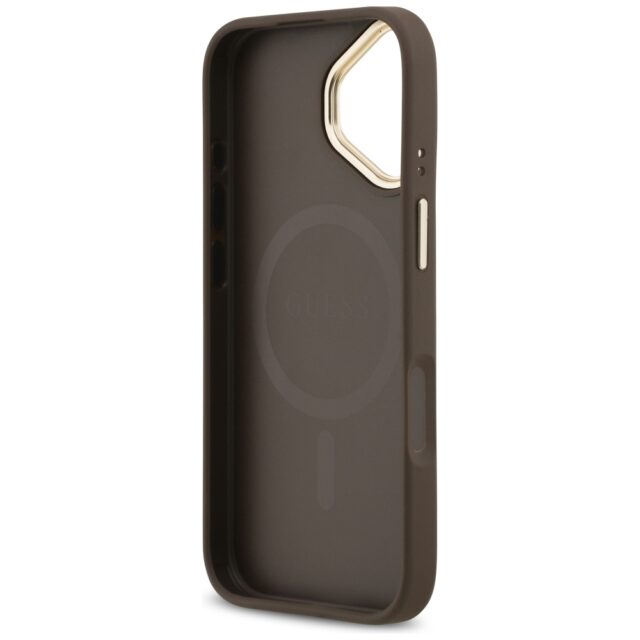 Case Guess 4G Stripe MagSafe for iPhone 17 brown - imagine 7
