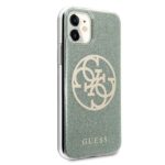 Guess GUHCN61PCUGLKA iPhone 11 6,1" / Xr khaki hard case 4G Circle Glitter - imagine 5