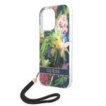 Guess GUOHCP14XHFLSB iPhone 14 Pro Max 6,7" blue hardcase Flower Strap - imagine 5