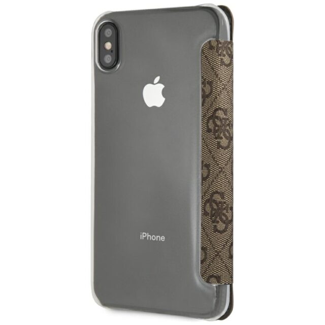 Guess GUFLBKI65GF4GBR iPhone Xs Max brown book 4G Charms Collection - imagine 5