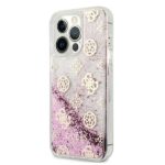 Guess GUHCP13LLGPEPI iPhone 13 Pro / 13 6,1" pink hardcase Peony Liquid Glitter - imagine 2