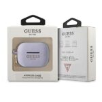 Guess GUAPSGGEU AirPods Pro cover purple Silicone Glitter - imagine 3