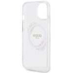 Guess GUHMP15SHFWFCT iPhone 15 / 14 / 13 6.1" transparent hardcase IML Flowers Wreatch MagSafe - imagine 7