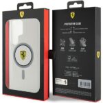 Ferrari FEHMS24LU3CLK S24 Ultra S928 black hardcase IML Transp Inner Circle Line MagSafe - imagine 8