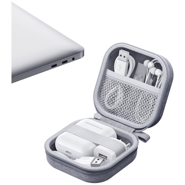 Earphones Case TWS USAMS ZB351 gray - imagine 5