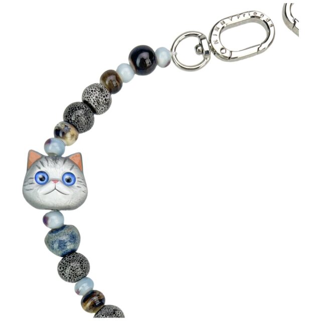 Bag charm handstrap Nimmy New Big Eye Cute Pets 2.0 grey - imagine 2