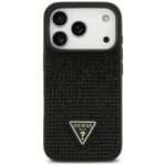 Case Guess Rhinestone Triangle Logo for iPhone 17 Pro black - imagine 3