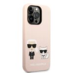Karl Lagerfeld KLHMP14XSSKCI iPhone 14 Pro Max 6,7" hardcase light pink Silicone Karl & C - imagine 4