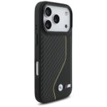 Case BMW M Carbon Line & Logo MagSafe for iPhone 17 Pro yellow - imagine 4