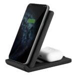 UNIQ Vertex Duo Wireless Charger 2in1 15W Fast charge charcoal grey