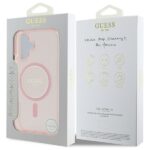 Guess GUHMP16SHFGEREP iPhone 16 6.1" pink hardcase IML Glitter Circle MagSafe - imagine 8