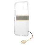 Guess GUHCP13MKB4GBR iPhone 13 / 14 / 15 6,1" Transparent hardcase 4G Brown Strap Charm - imagine 7