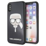 Karl Lagerfeld KLHCPXDLHBK iPhone X/Xs black Iconic Glitter Karl`s Head