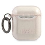 Karl Lagerfeld KLA2UKHGD AirPods cover gold Glitter Karl`s Head - imagine 2