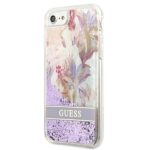 Guess GUHCI8LFLSU iPhone SE 2022 / SE2020 / 7 / 8 purple hardcase Flower Liquid Glitter - imagine 2